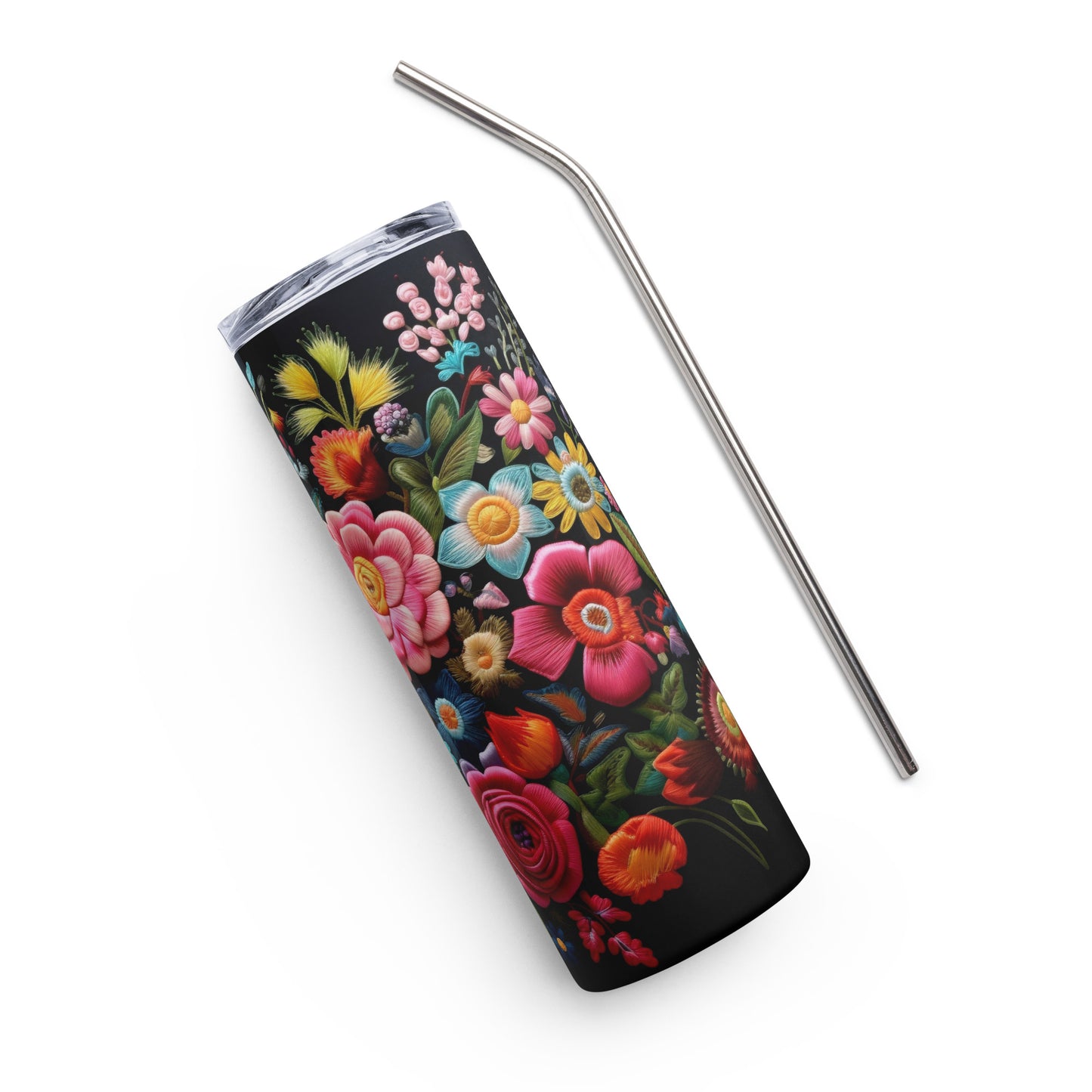 Mexican Floral Pattern Stainless steel tumbler for Latinos