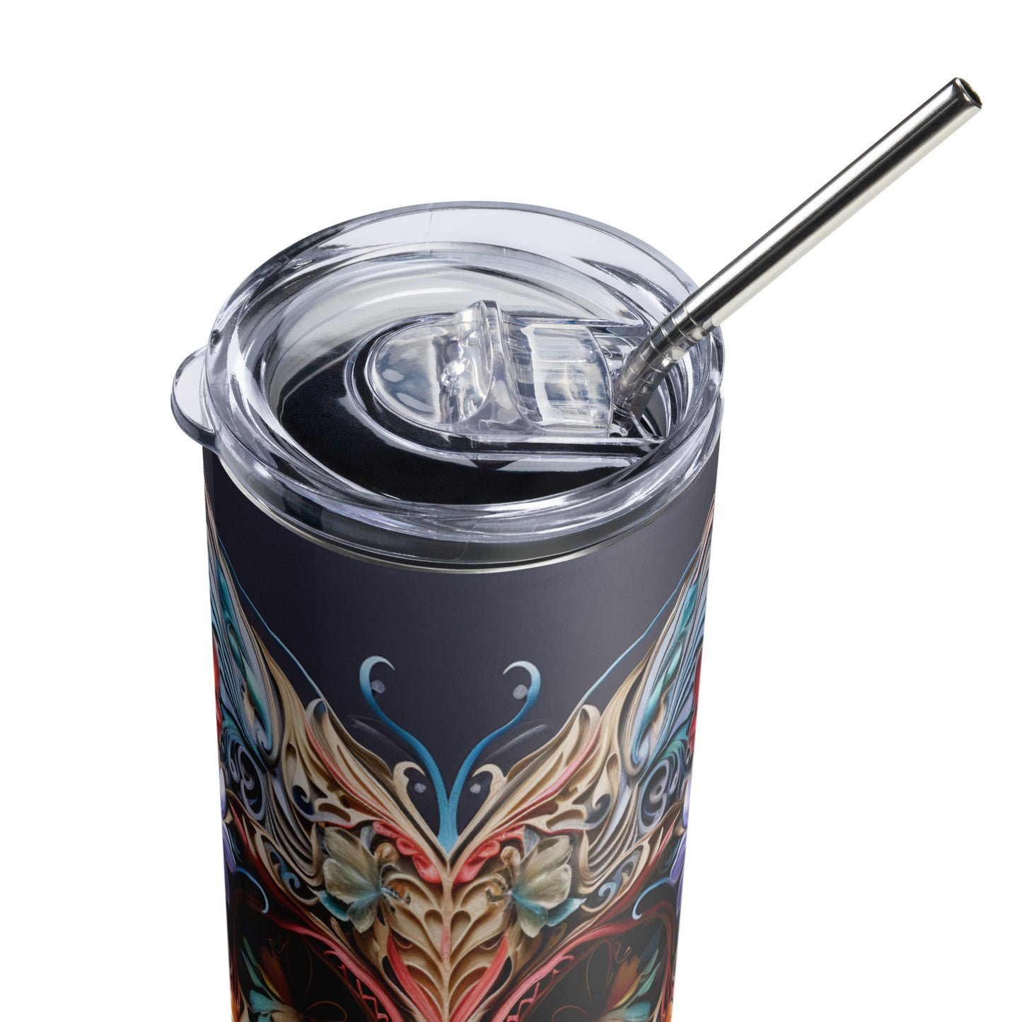 Butterfly Mexican Sugar Skull Stainless steel tumbler