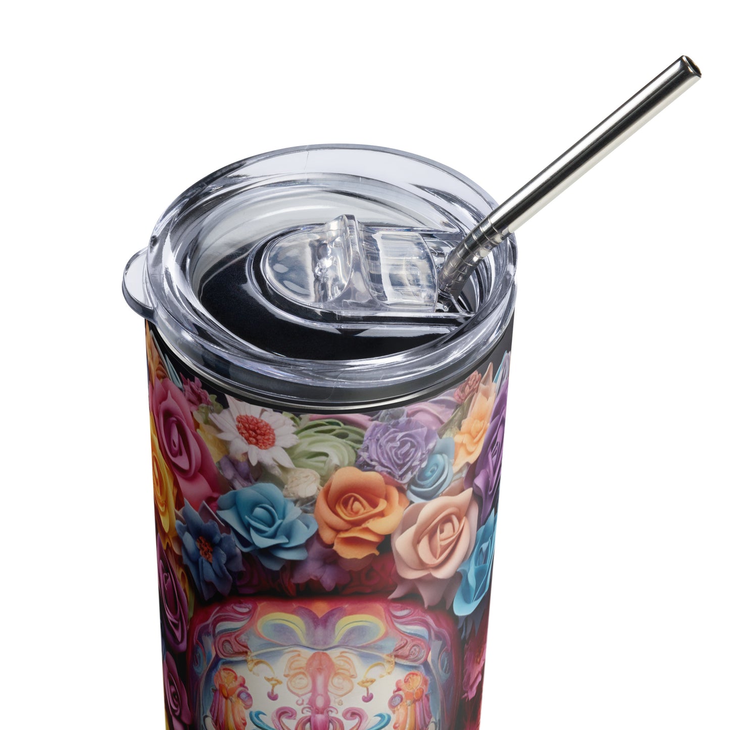 Balloon Mexican Sugar Skull Stainless steel tumbler