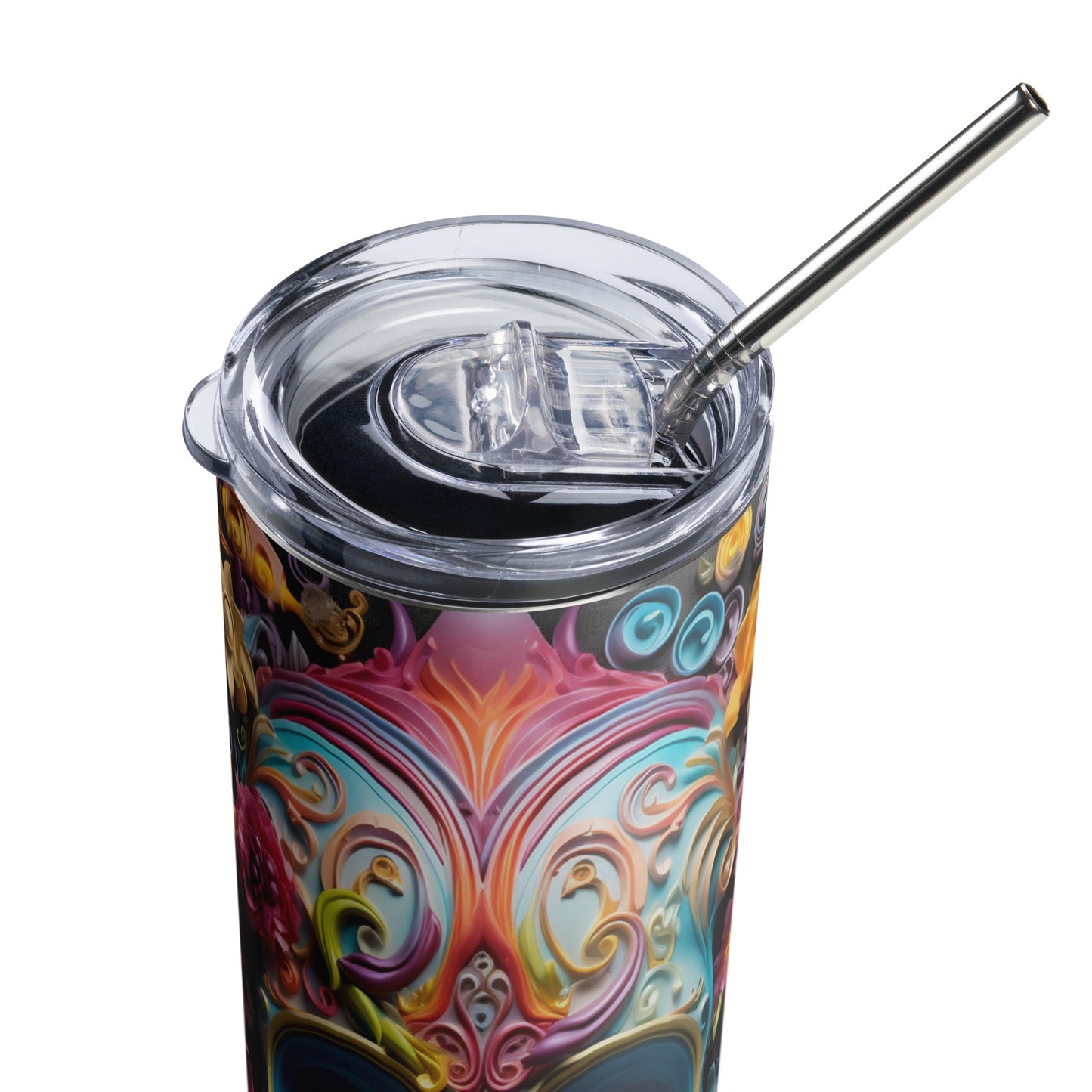 Balloon Mexican Sugar Skull Stainless steel tumbler