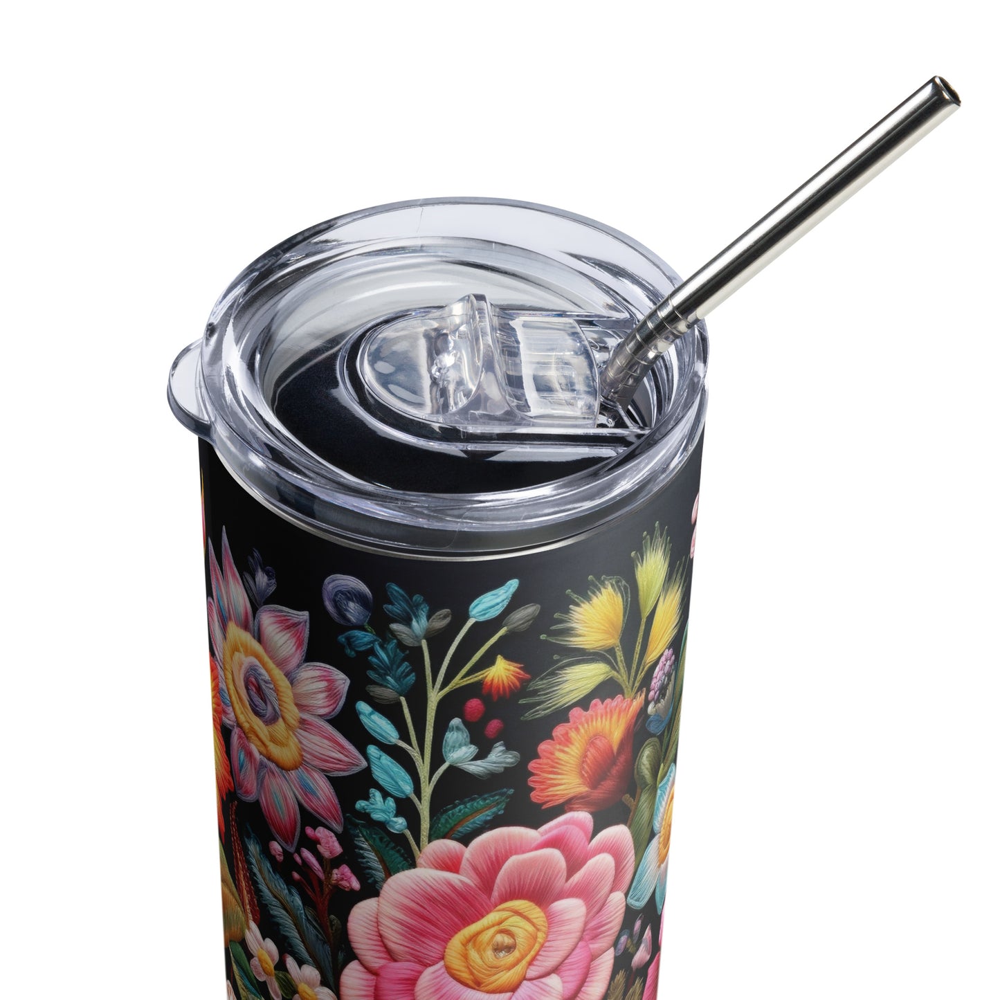 Mexican Floral Pattern Stainless steel tumbler for Latinos