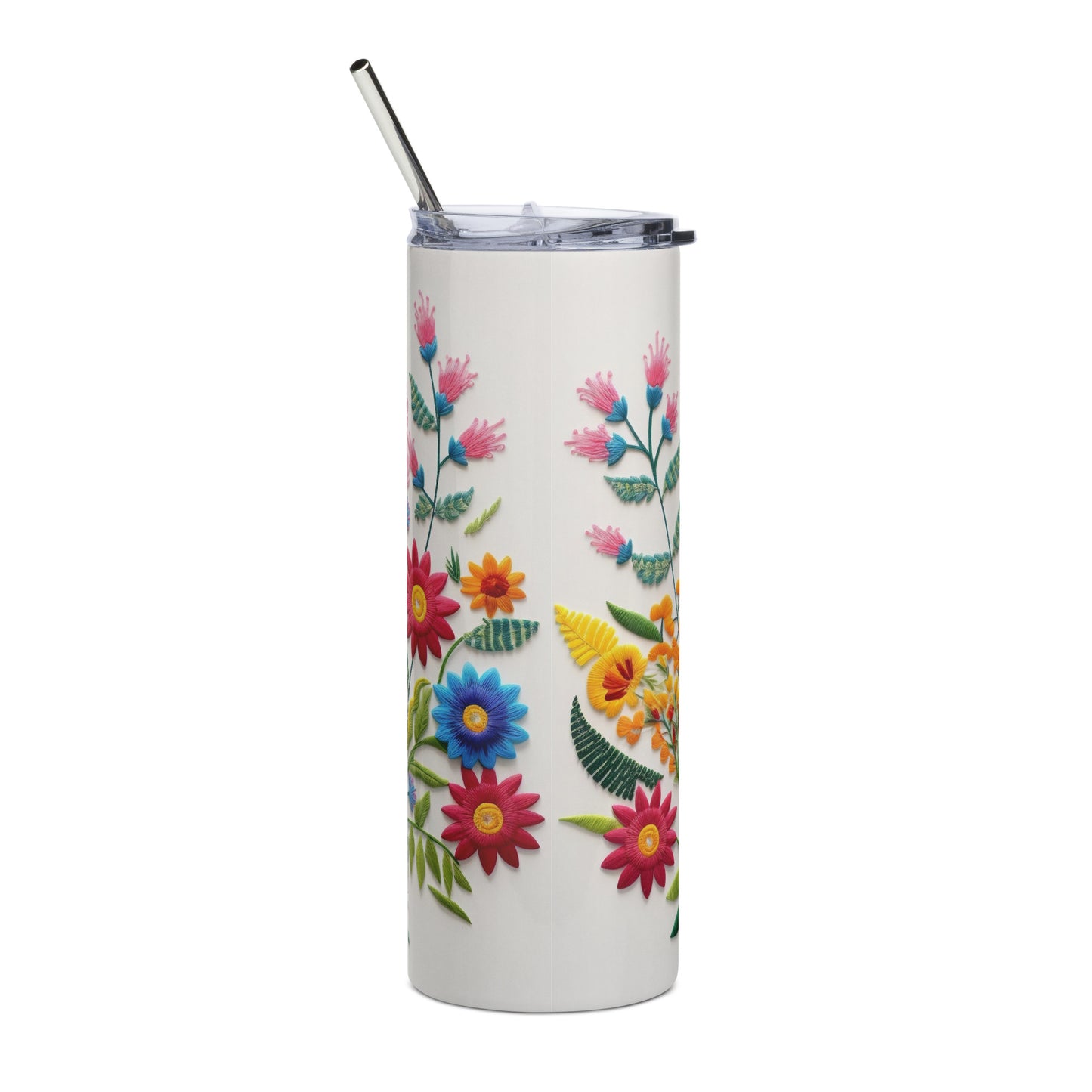 Mexican Floral Pattern Stainless steel tumbler for Latinos