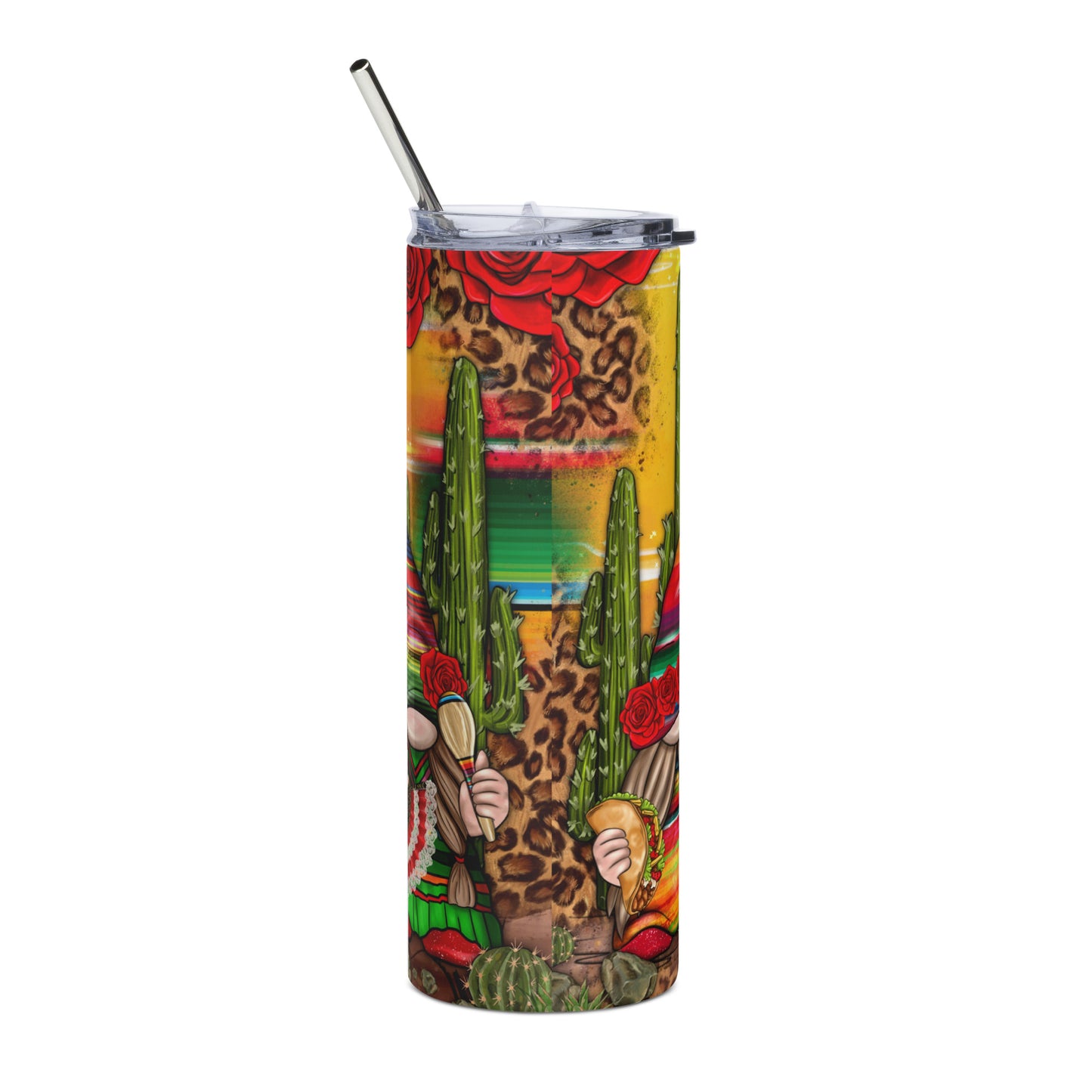 Mexican Gnomes Fiesta Stainless steel tumbler