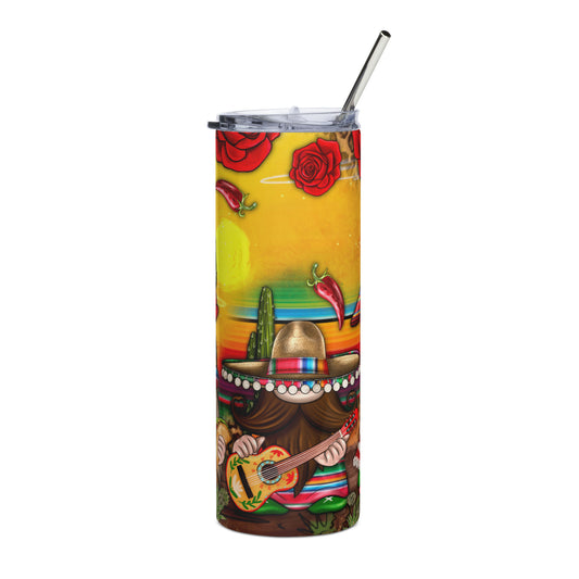 Mexican Gnomes Fiesta Stainless steel tumbler