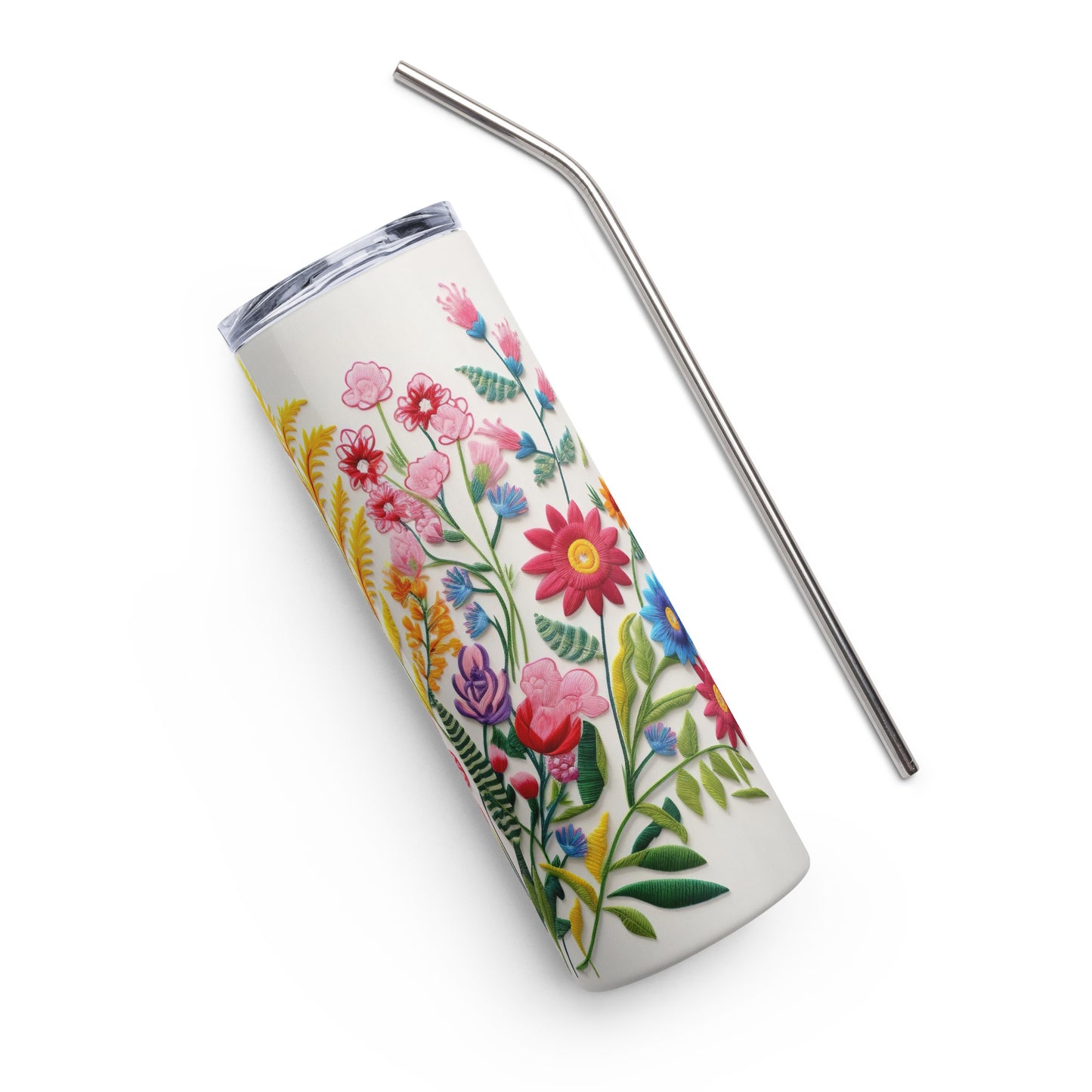 Mexican Floral Pattern Stainless steel tumbler for Latinos