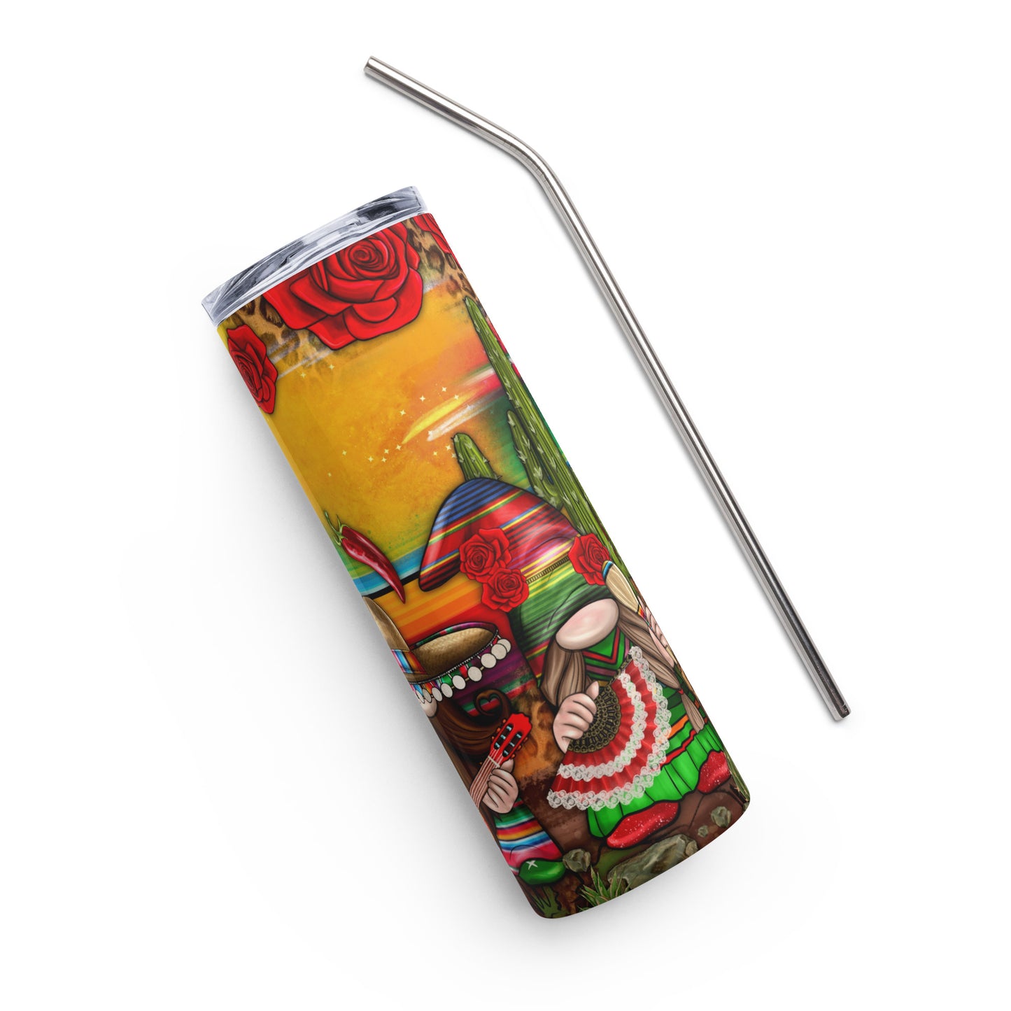 Mexican Gnomes Fiesta Stainless steel tumbler