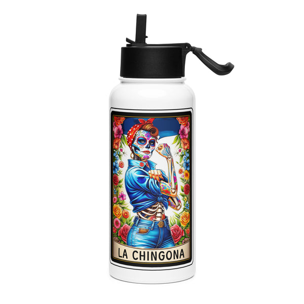La Chingona Loteria Stainless Steel Water Bottle 32oz