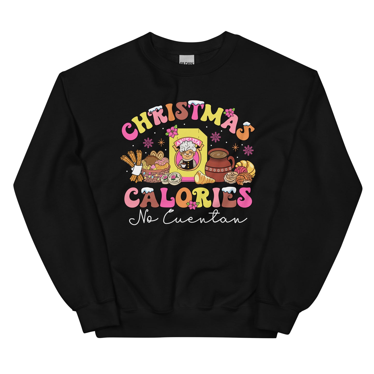 Christmas Calories No Cuentan Ugly Navidad Sweatshirt