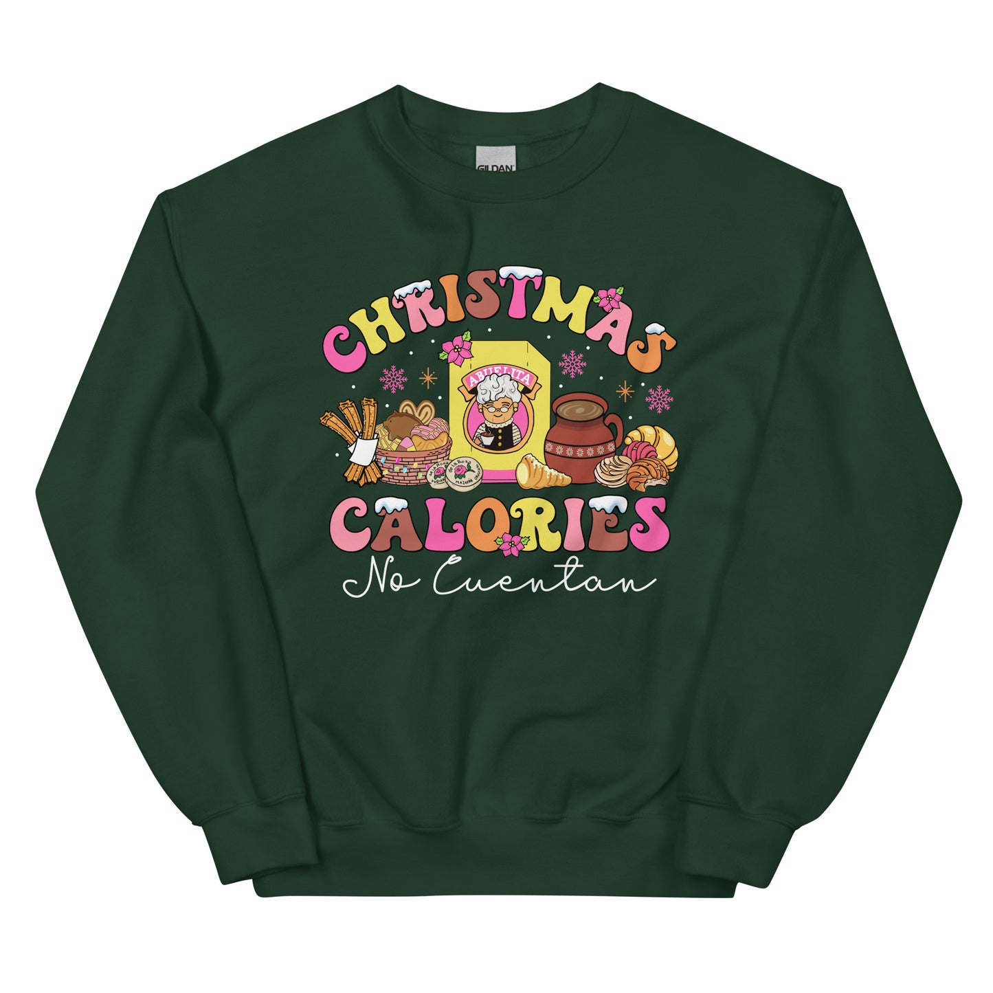 Christmas Calories No Cuentan Ugly Navidad Sweatshirt