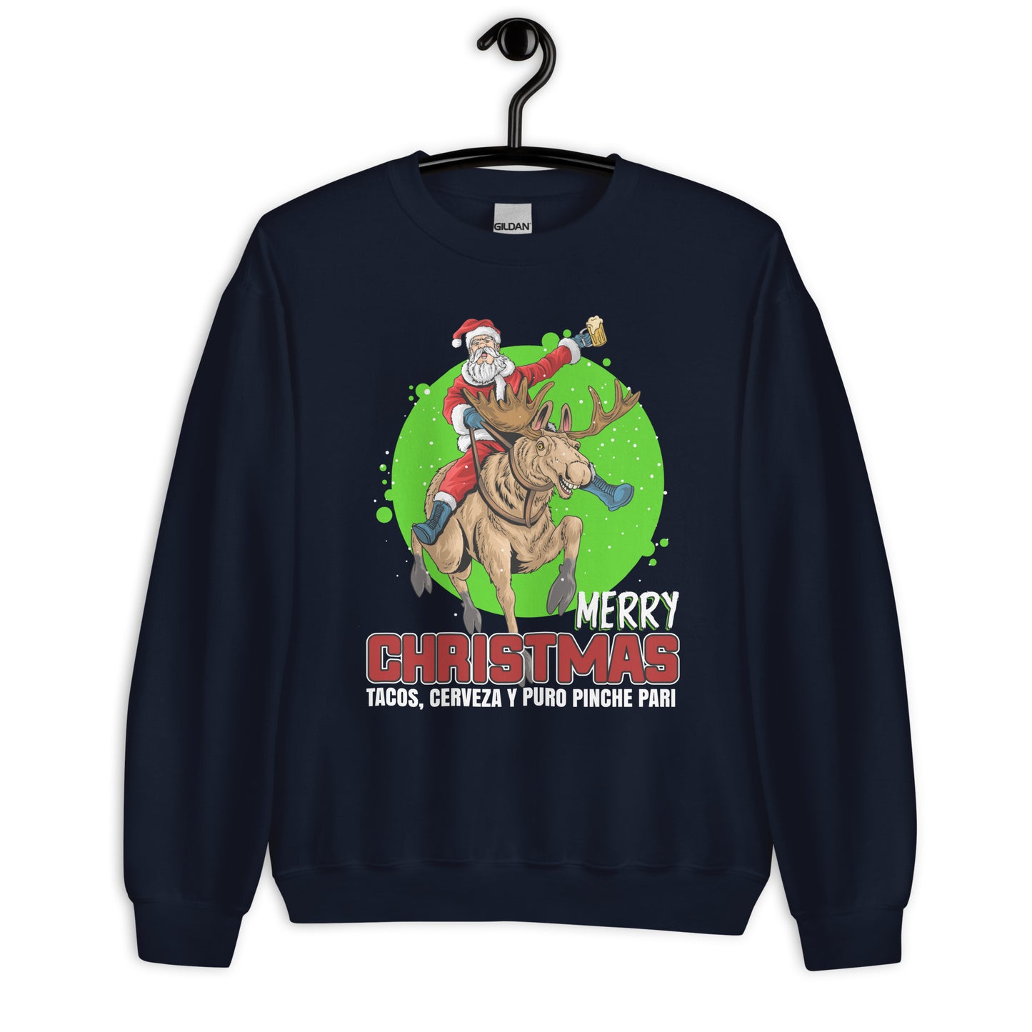 Tacos, Cerveza Y Puro Pinche Pari Merry Christmas Sweatshirt