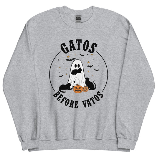 Gatos Before Vatos Halloween Unisex Sweatshirt