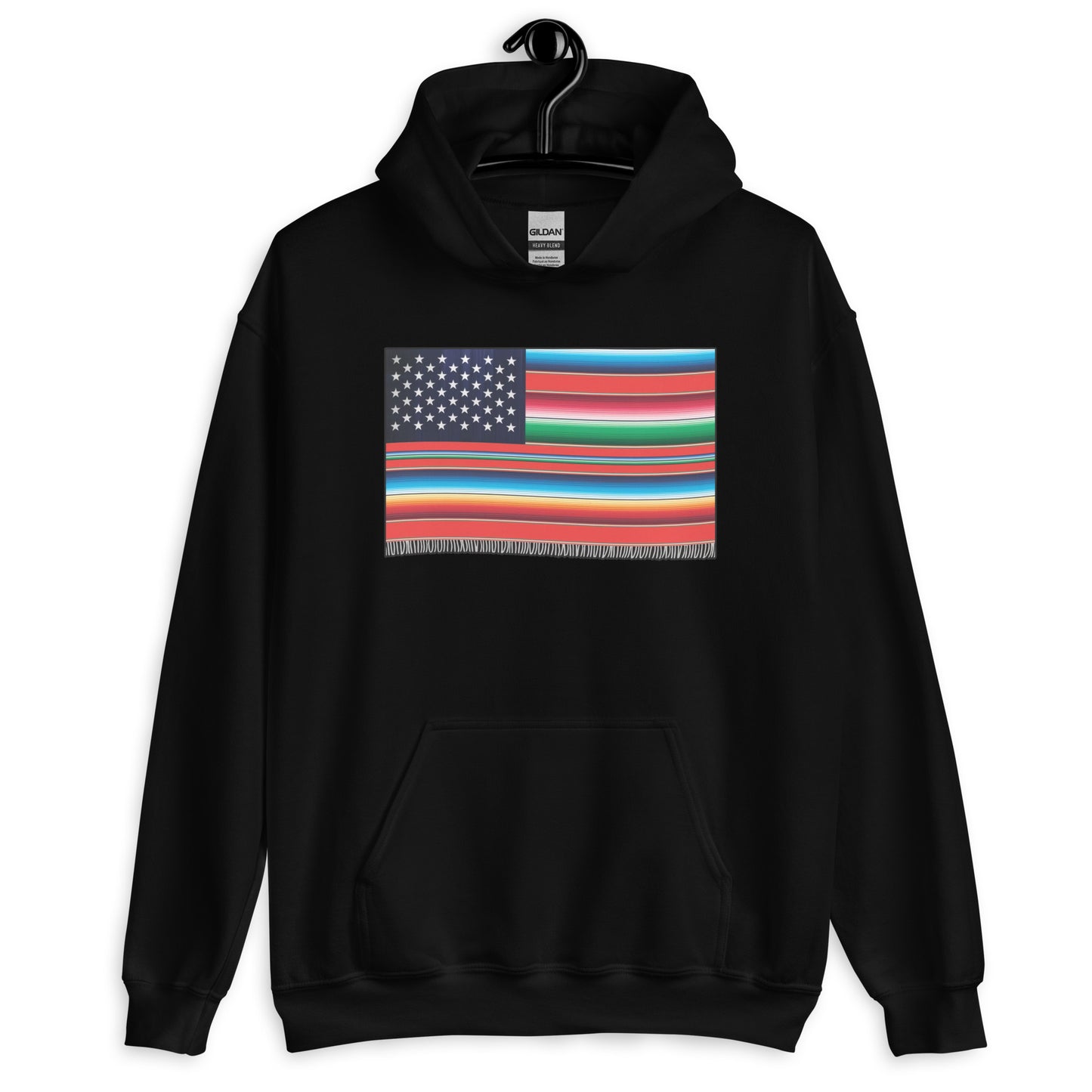 Cross Cultured Serape American Flag Unisex Hoodie