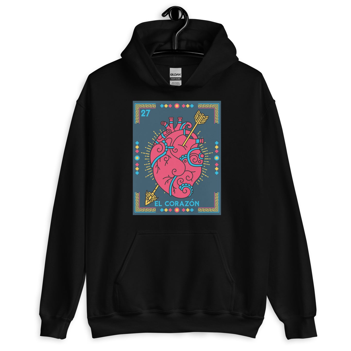 El Corazon Mexican Loteria Unisex Hoodie