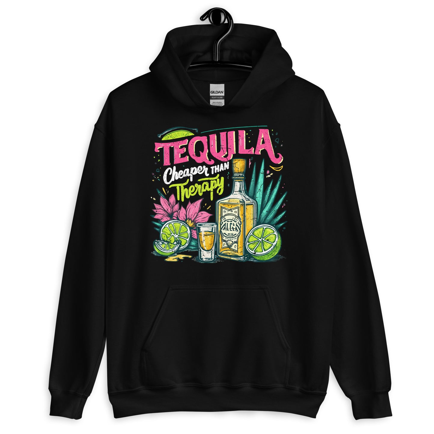 Tequila Cheaper Than Therapy Hoodie for Tequila Lovers