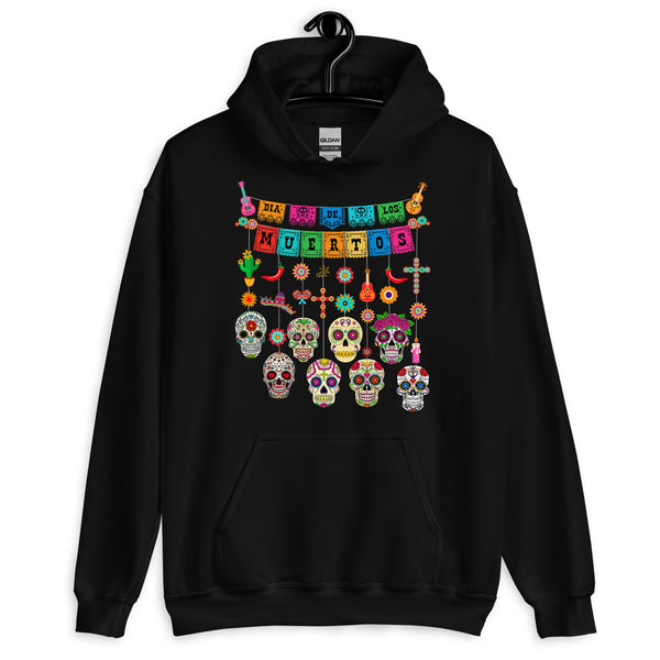 Dia De Los Muertos Funny Day of the Dead Hanging Skulls Hoodie