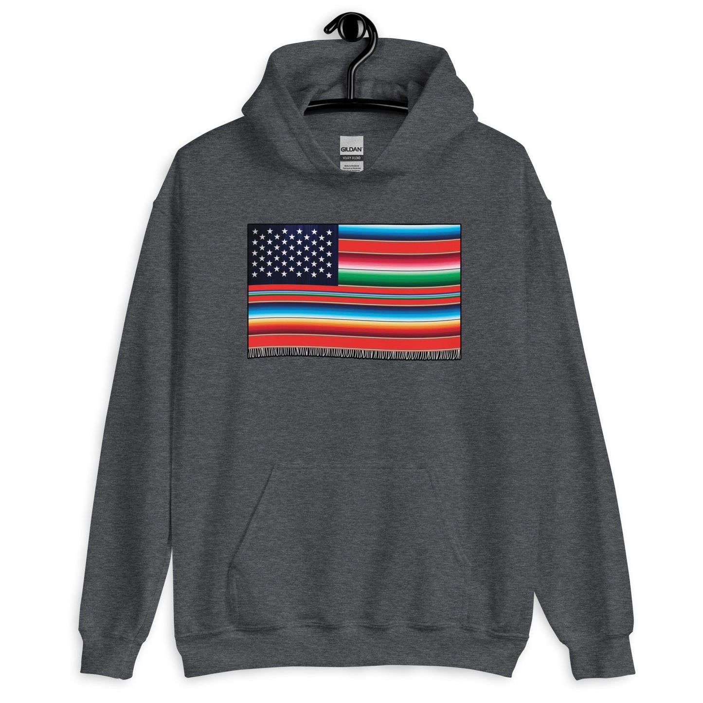 Cross Cultured Serape American Flag Unisex Hoodie