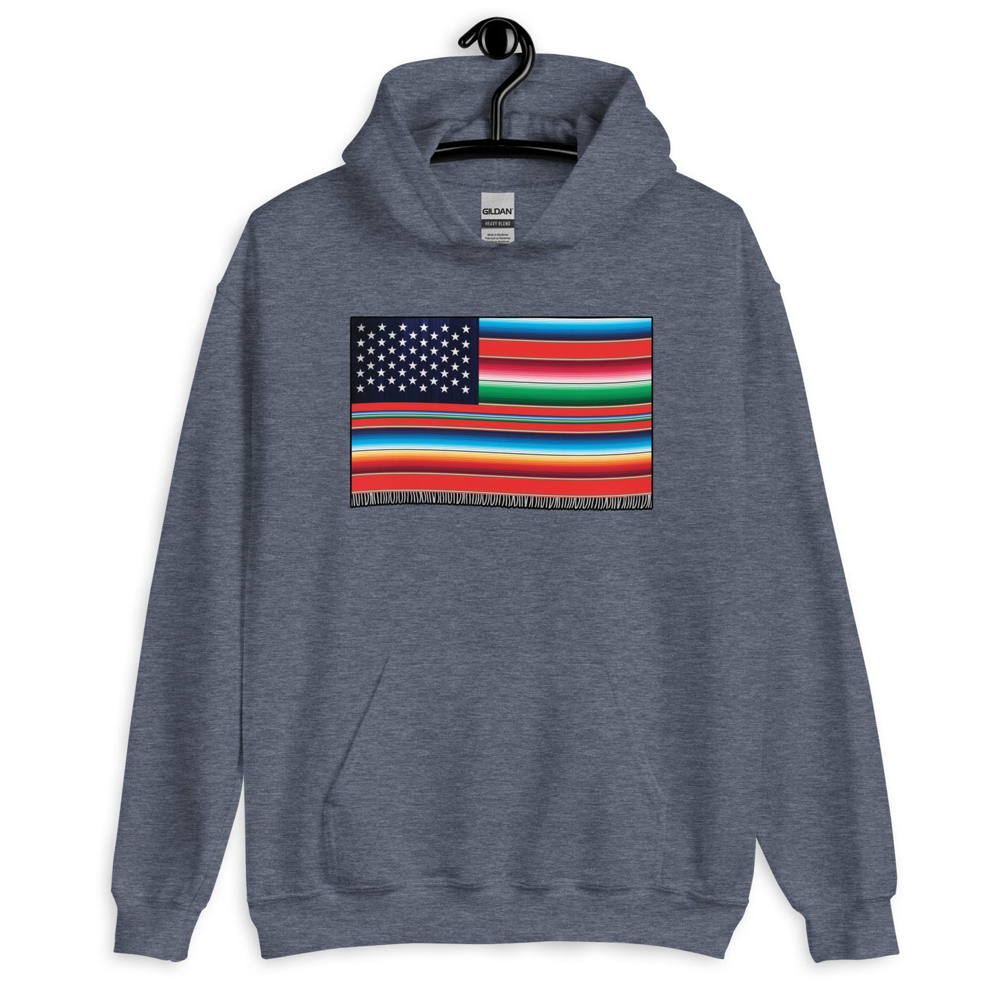 Cross Cultured Serape American Flag Unisex Hoodie