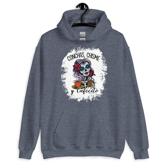 Concha Chisme Y Cafecito Unisex Hoodie