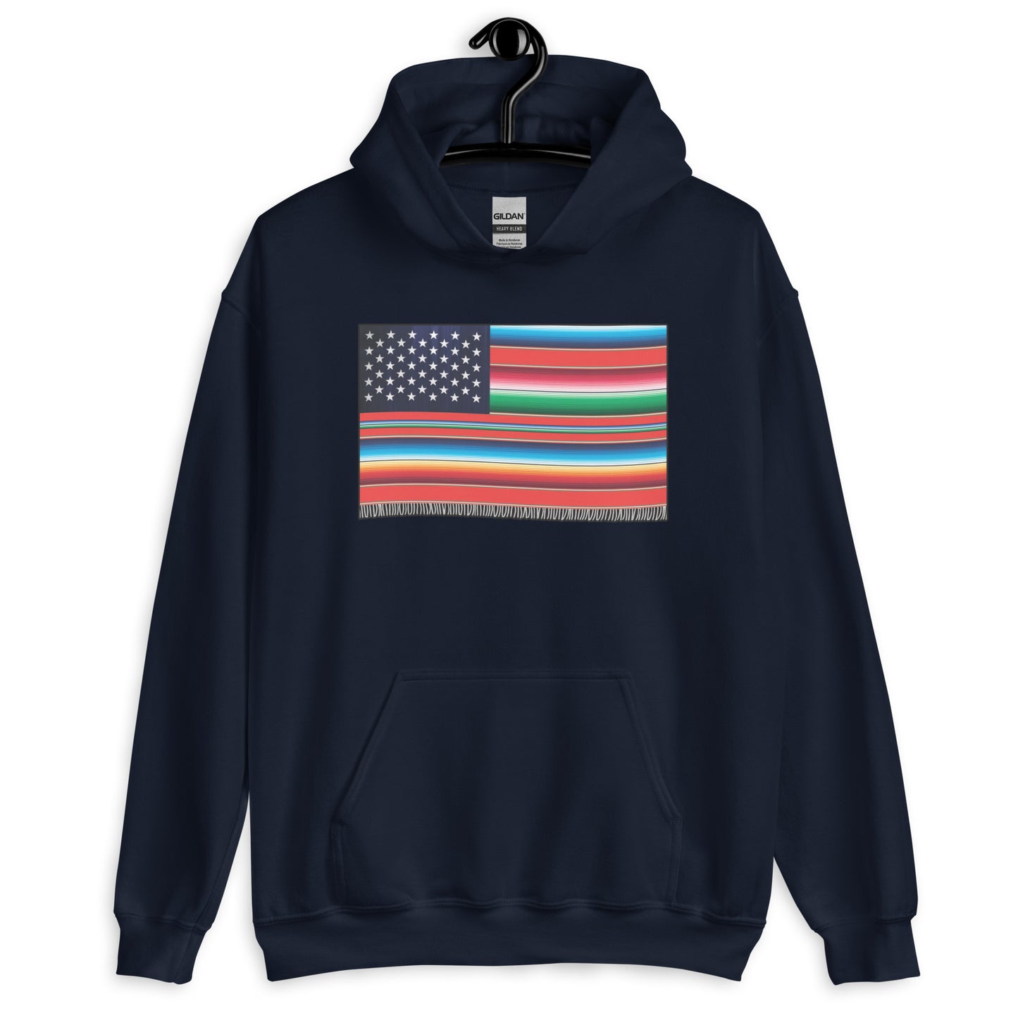 Cross Cultured Serape American Flag Unisex Hoodie