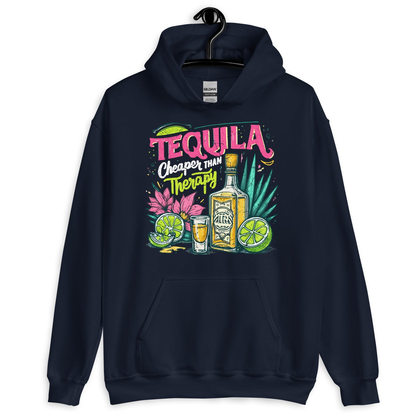 Tequila Cheaper Than Therapy Hoodie for Tequila Lovers