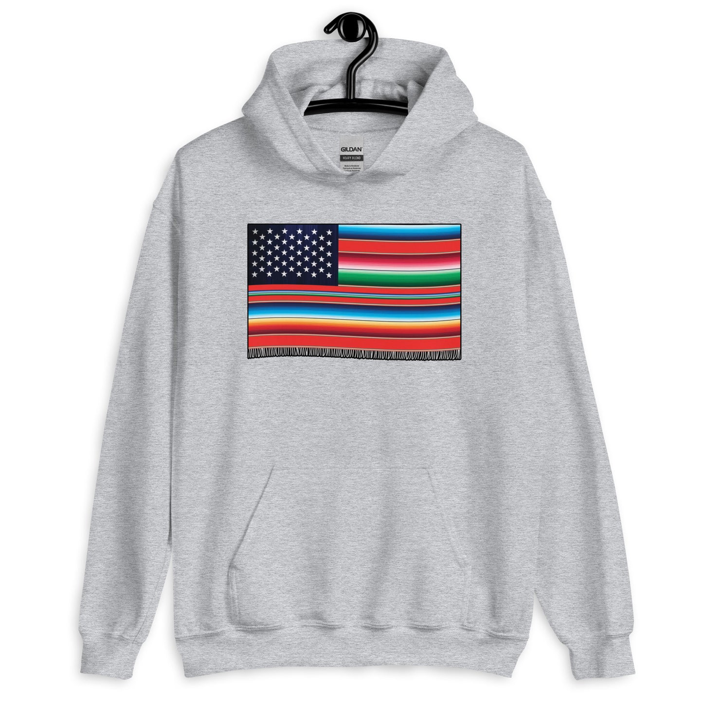 Cross Cultured Serape American Flag Unisex Hoodie