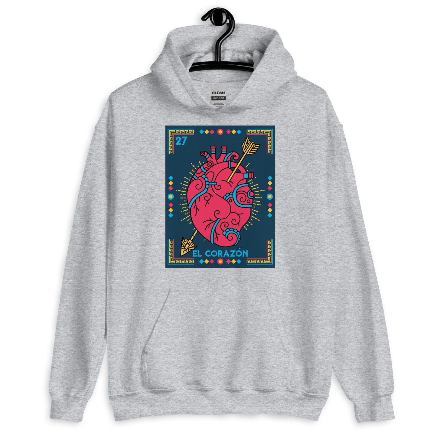 El Corazon Mexican Loteria Unisex Hoodie