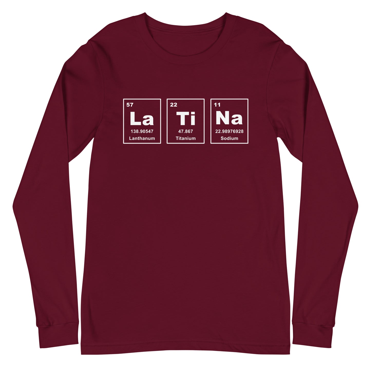 Latina Periodic Table Unisex Long Sleeve Tee