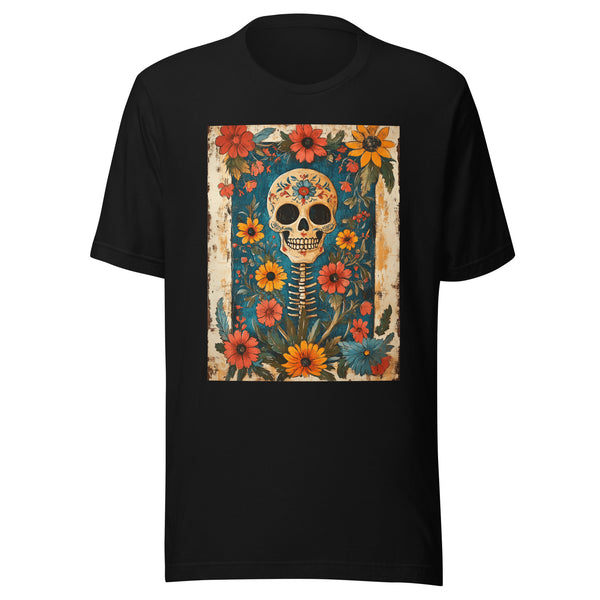 Dia De Los Muertos Floral T-Shirt