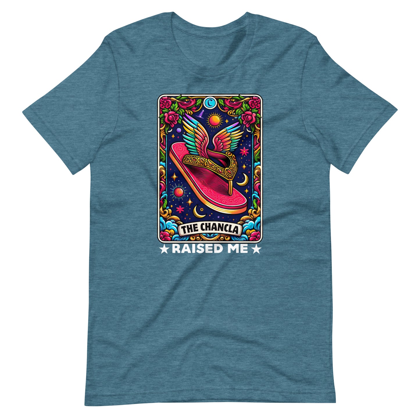 The Chancla Raised Me Latino Unisex t-shirt