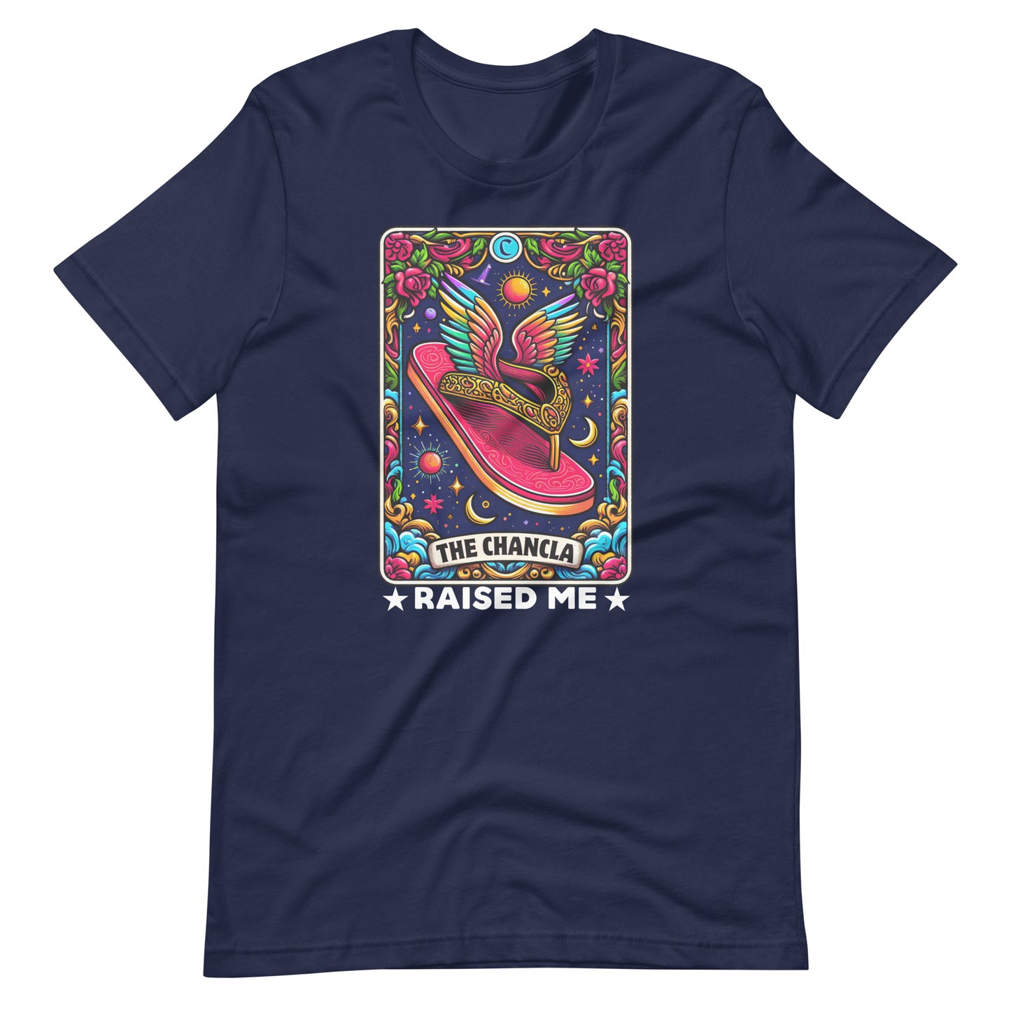 The Chancla Raised Me Latino Unisex t-shirt