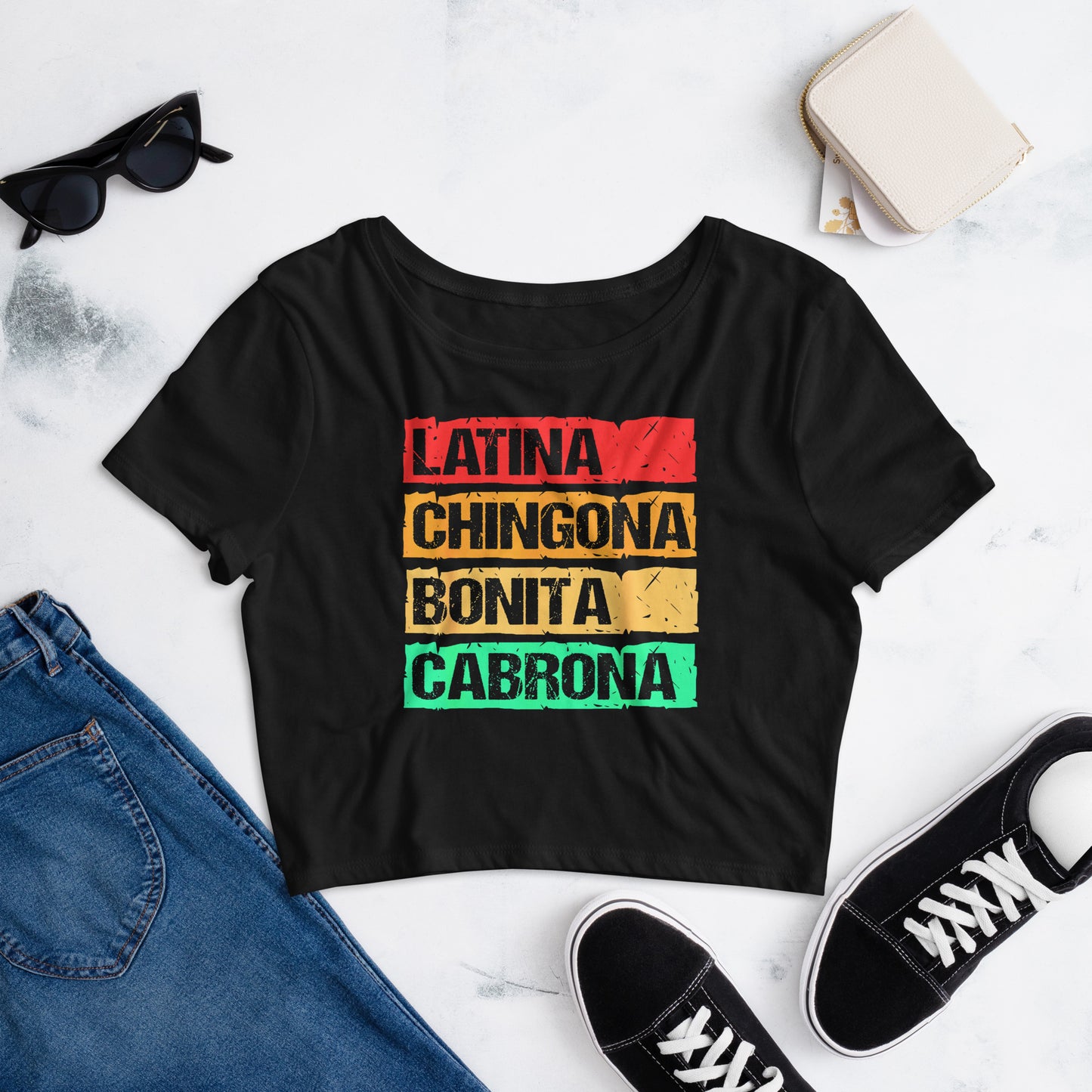 Latina Chingona Bonita Women’s Crop Tee