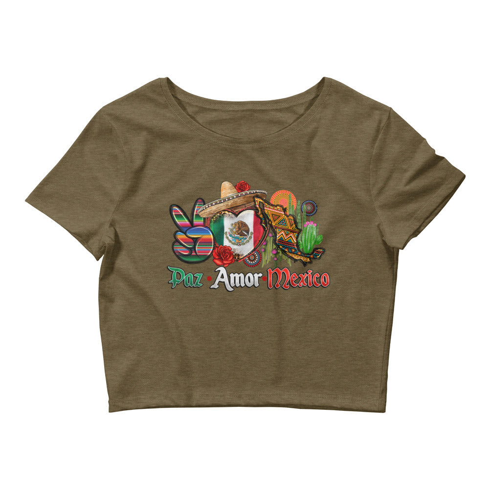 Paz Amor Mexico Women’s Crop Tee