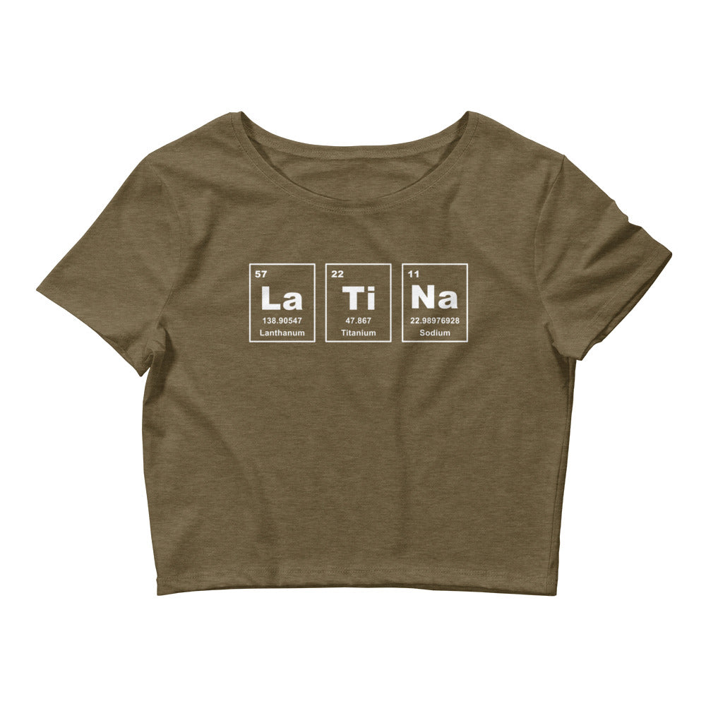 Latina Periodic Table Women’s Crop Tee