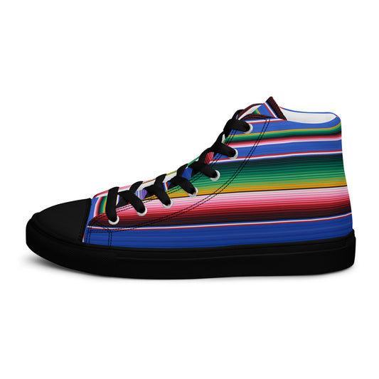 Purple Serape Women’s high top canvas shoes