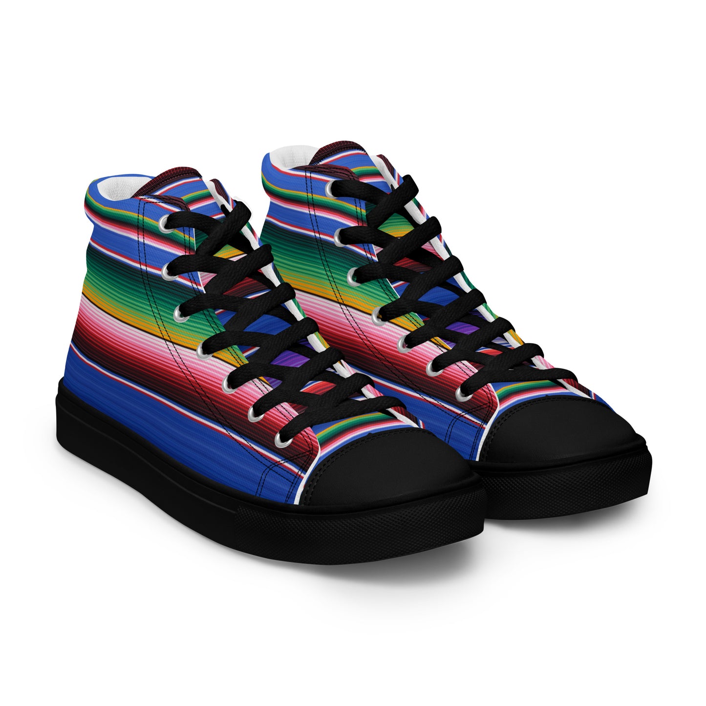 Purple Serape Women’s high top canvas shoes