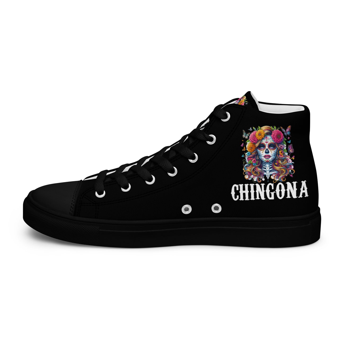 Chingona Catrina Women’s high top canvas shoes