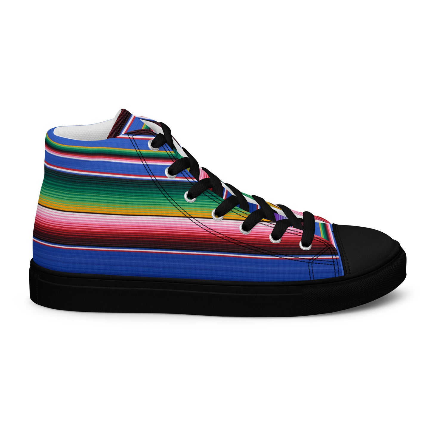 Purple Serape Women’s high top canvas shoes