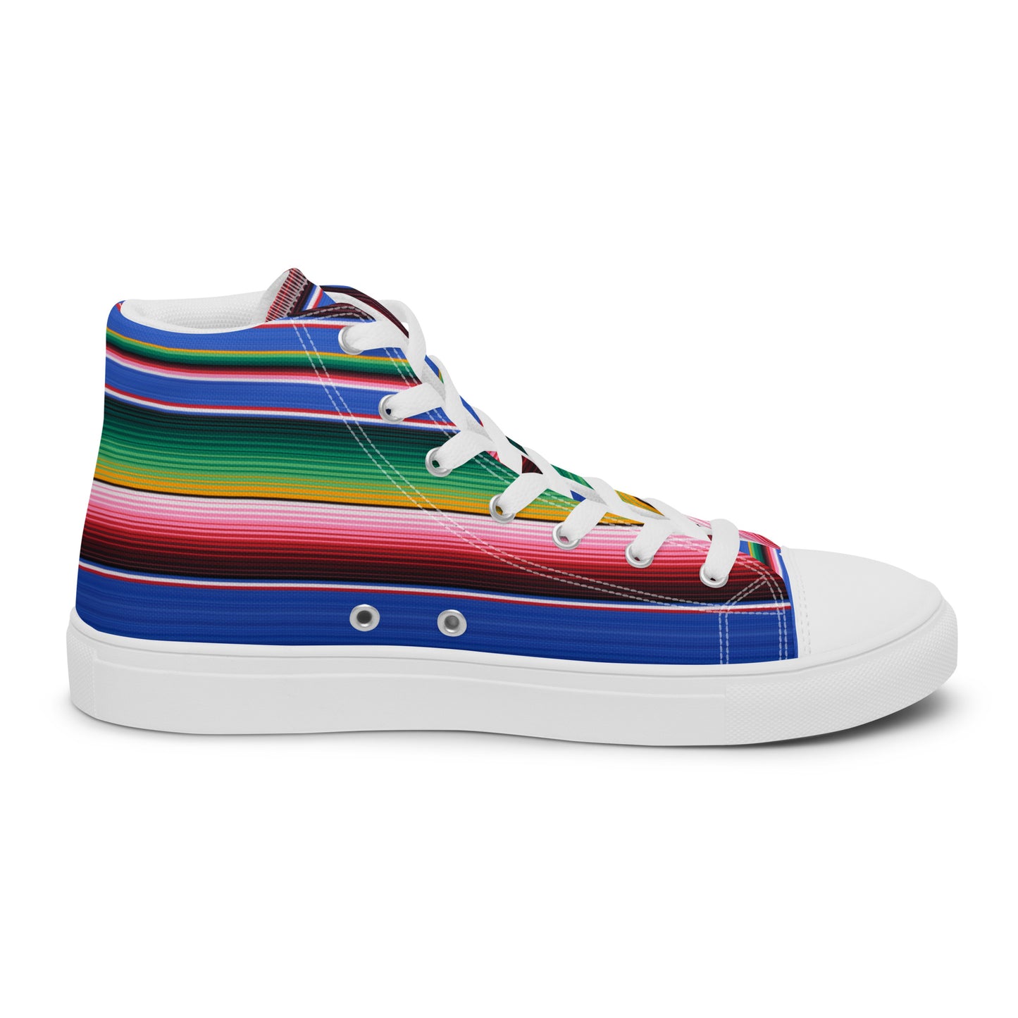 Purple Serape Women’s high top canvas shoes