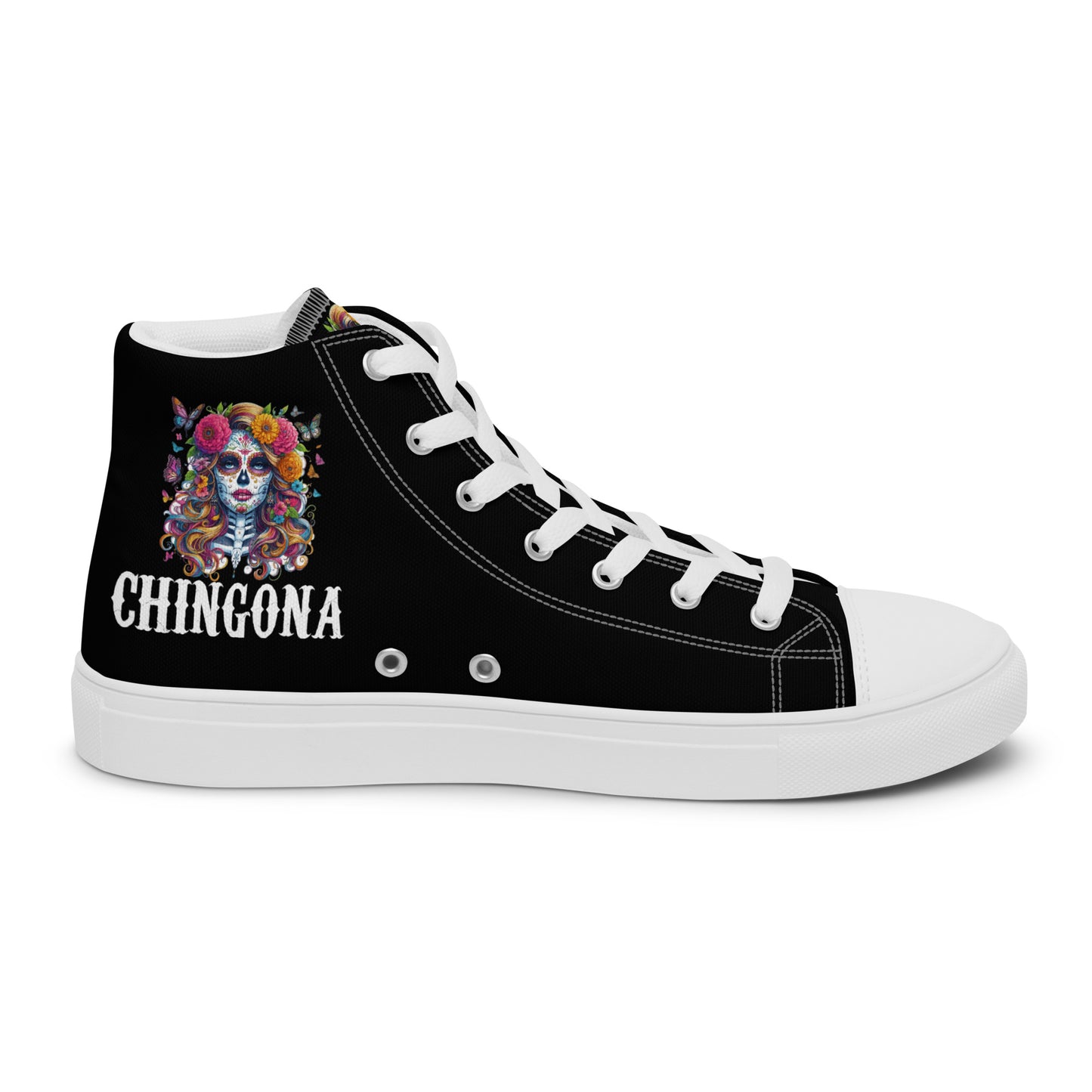 Chingona Catrina Women’s high top canvas shoes