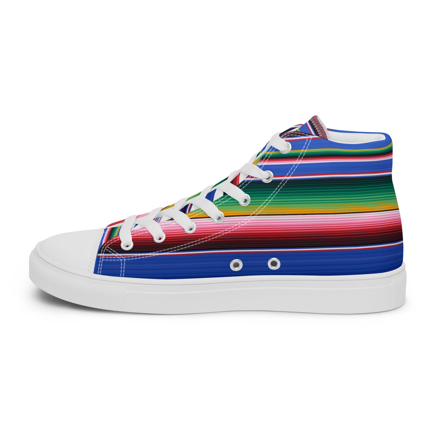 Purple Serape Women’s high top canvas shoes