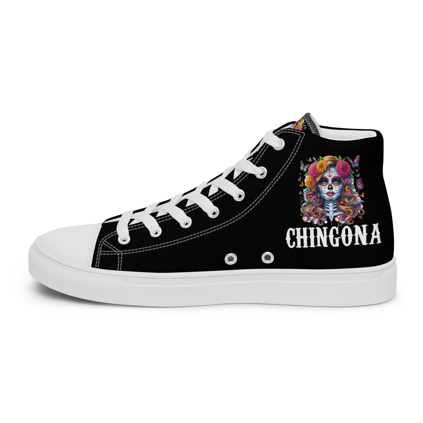 Chingona Catrina Women’s high top canvas shoes