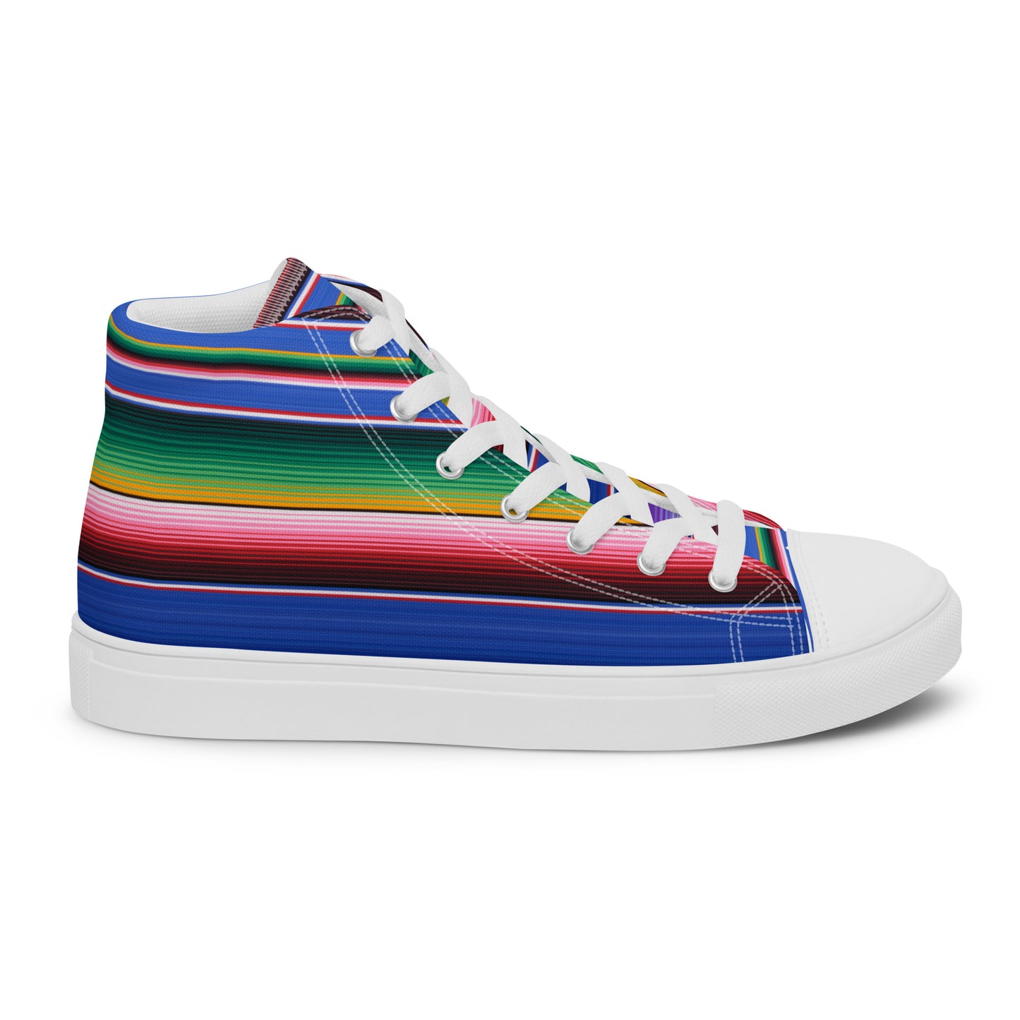 Purple Serape Women’s high top canvas shoes