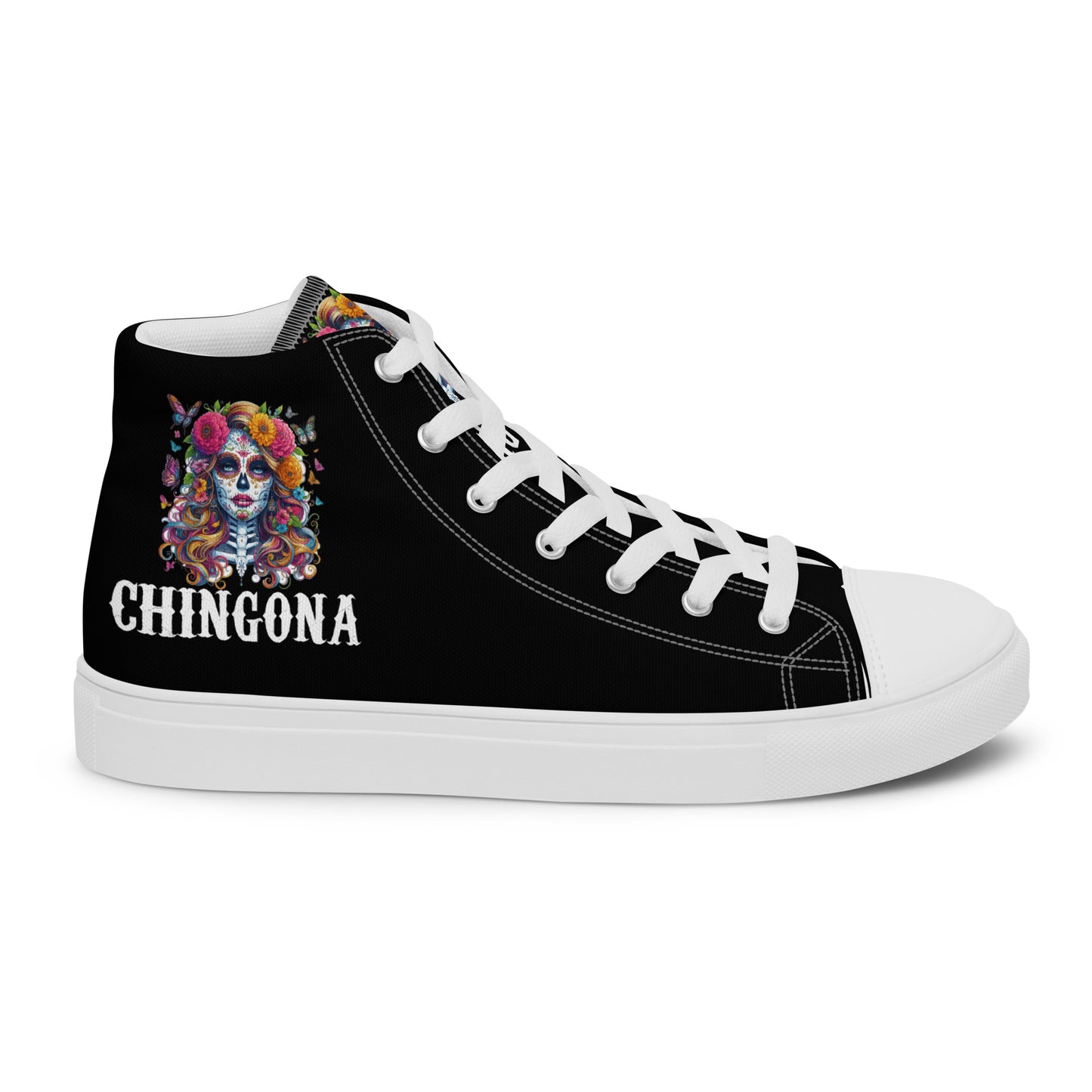 Chingona Catrina Women’s high top canvas shoes