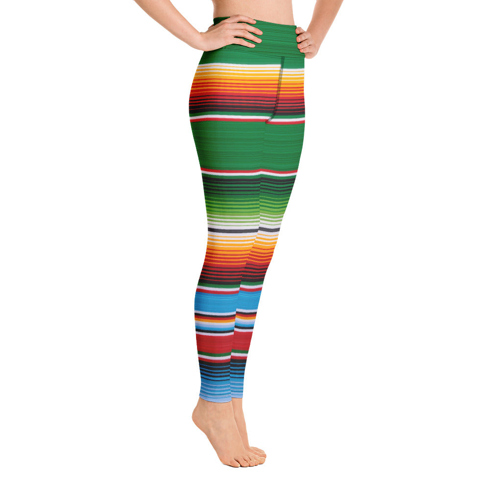 Mexican Serape Green Leggings