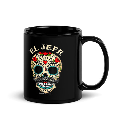 El Jefe Black Glossy Mug