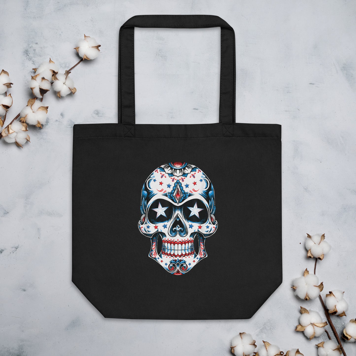 Mexicano Sugar Skull Organic Tote Bag