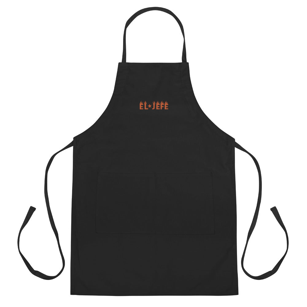 El Jefe on Fire Embroidered Apron