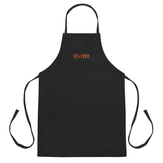 El Jefe on Fire Embroidered Apron