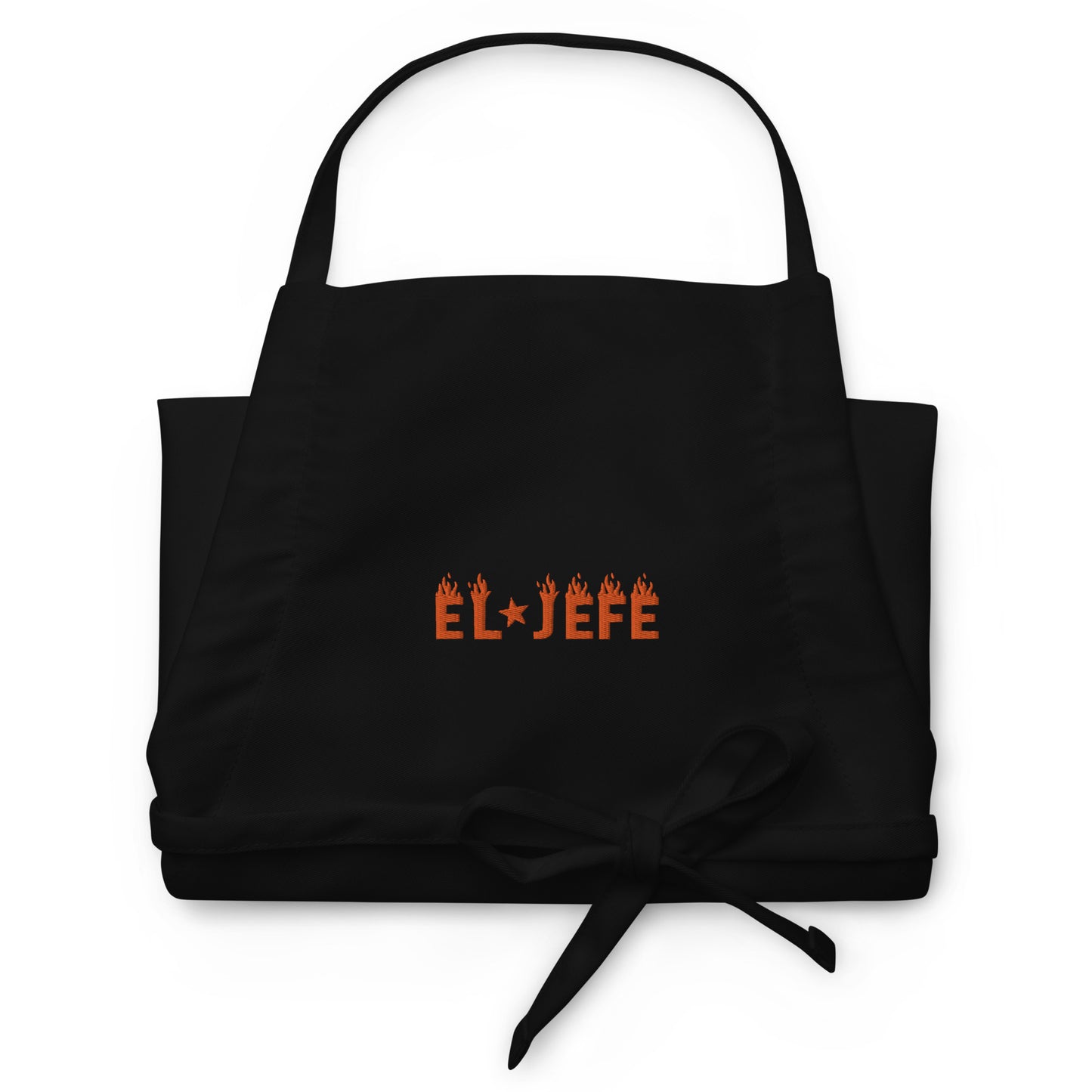 El Jefe on Fire Embroidered Apron