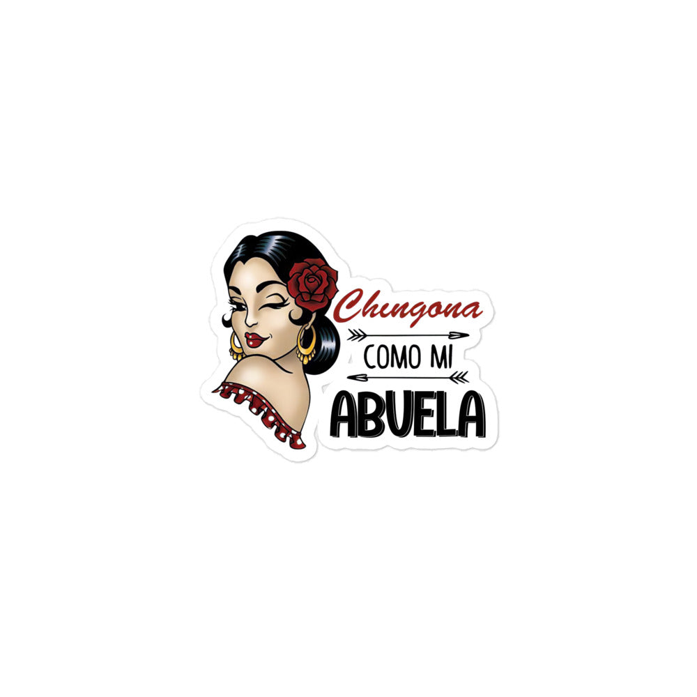 Chingona Como Mi Abuela Sticker